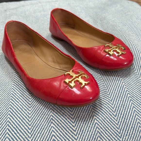 Tory Burch Shoes - Tory Burch Red Flats. Size 7.5. Beautiful and comfortable!!!